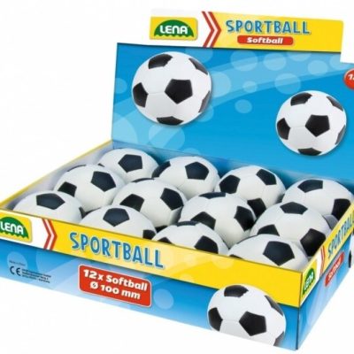 Lelut LENA  | Soft Ball 10 Cm Display 12 Pieces White And Black